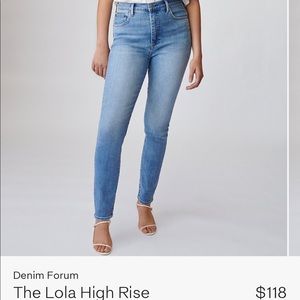 Denim Forum Lola High Rise Skinny 31
